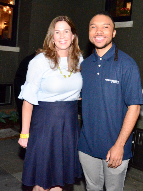 Foundation board member Eleanor Grumman and Brian Clay