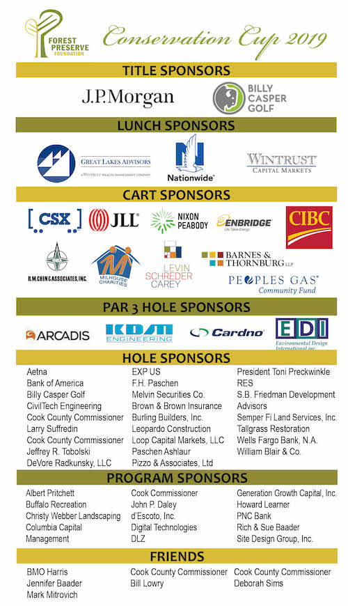 2019 Conservation Cup sponsors